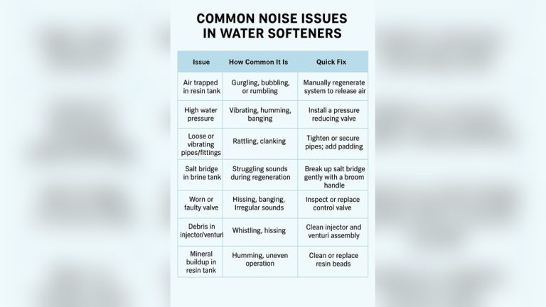 Water Softener Noise Problems