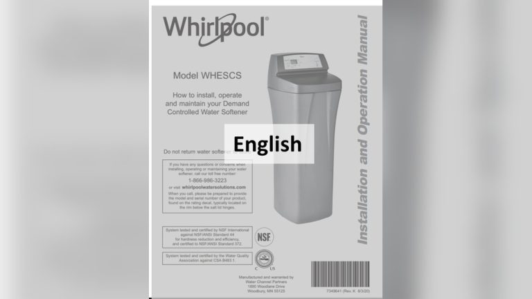 Whirlpool Water Softener Troubleshooting